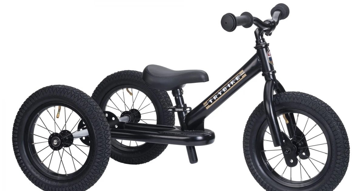 Mother Goose Black Vintage Trybike 2 in 1 Balance Bike SAVE 30