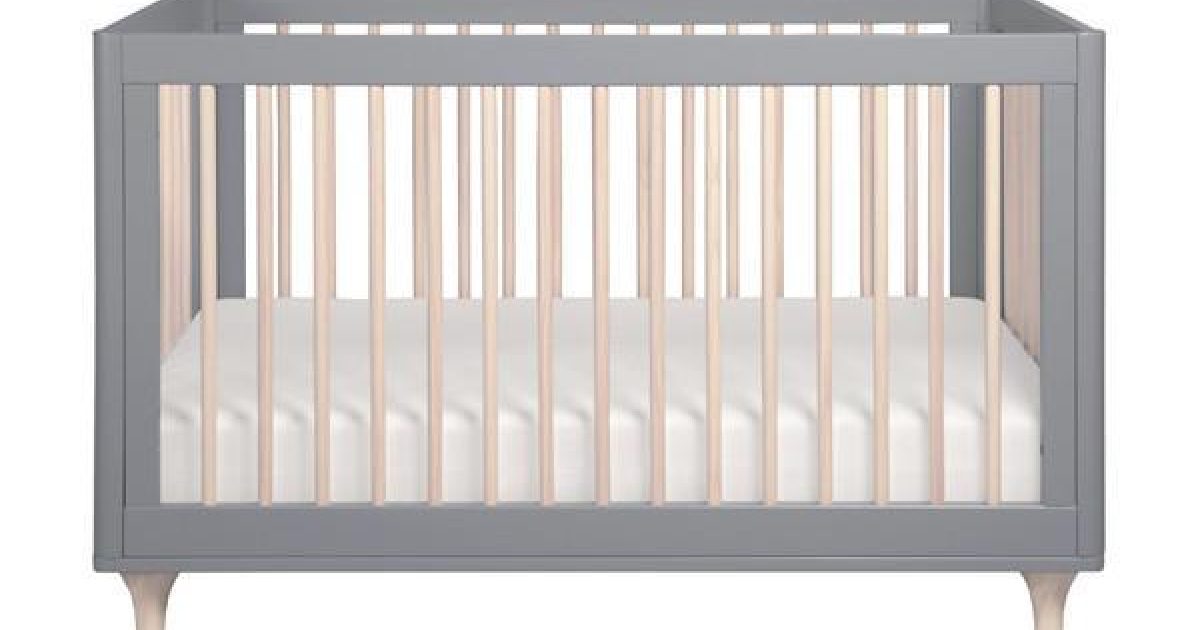Babyletto Lolly Cot Grey/Timber